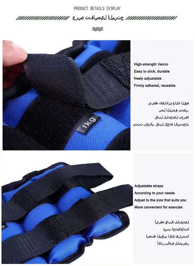 ULHYC 2 Kilogram Sand Weight Bag Set for Arms and Feet 1 Kilogram Each Piece Adjustable Fitness Training Daily Use - Image 5