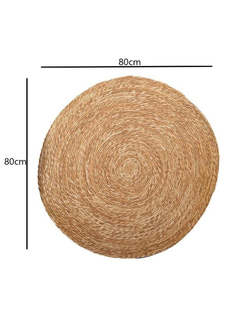 LINGWEI Natural Jute Round Handmade Reversible Carpet Area Rug Jute Rug Door Mat Hand Braided Area Rug Floor Carpet Handmade Jute Carpet Farmhouse Rugs - Image 5