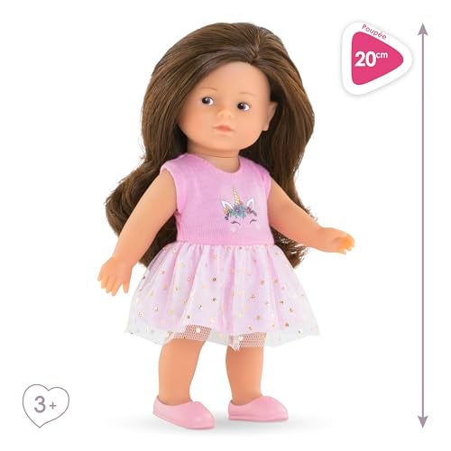 Corolle Mini Corolline Romy Unicorn Gift Set Includes 8 Doll and 3 Accessories Shirt Shorts and Headband with Hair Extensions for Ages 3 Years and up - Image 5