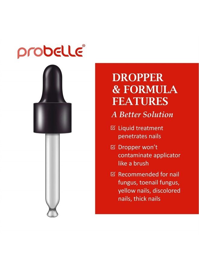 Probelle Natural Fungal Nail Oil, Nail Color Restoration, Clear Topical Solution .5 oz/ 15 ml - Image 1