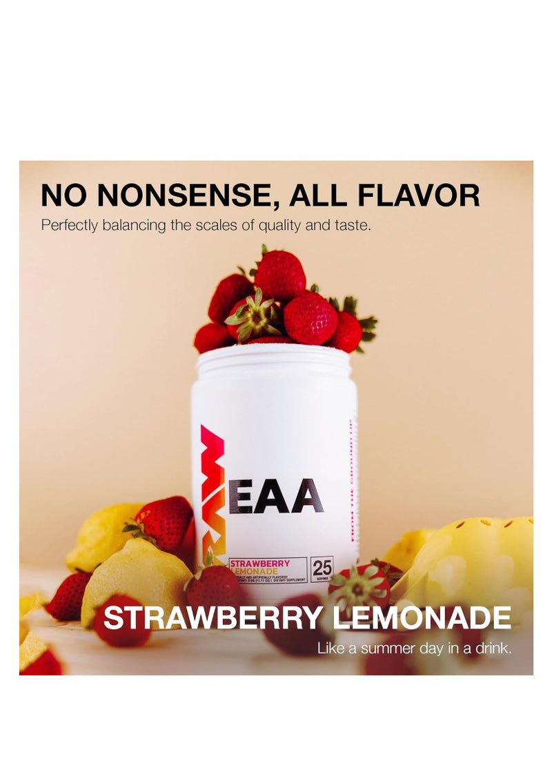Raw Nutrition RAW EAA Powder - Ultimate Hydration, Endurance & Muscle Recovery Formula, by Chris Bumstead, Strawberry Lemonade, 25 Servings  - Image 4