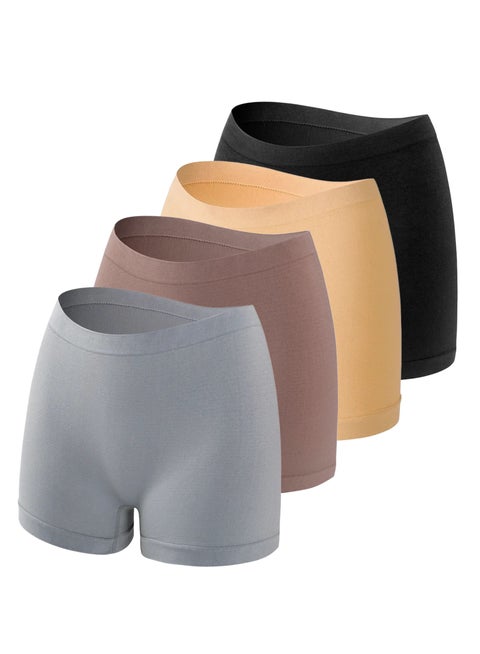 4 قطع سراويل بوكسر نسائية بويشوت للسيدات