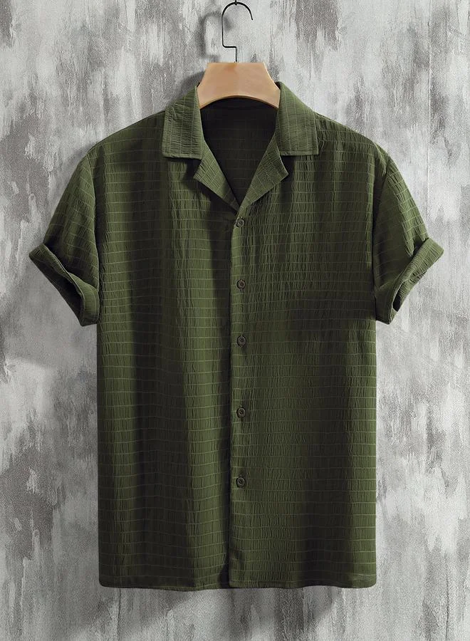 Take Two Men Plus Size Textured Short Sleeve Shirt
