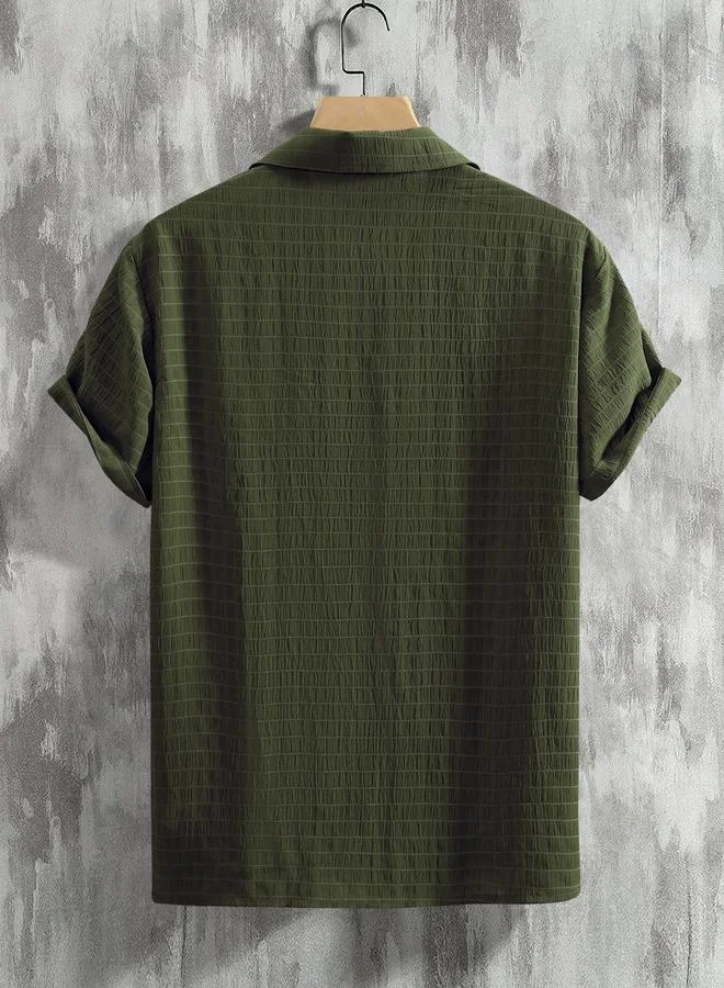 Take Two Men Plus Size Textured Short Sleeve Shirt