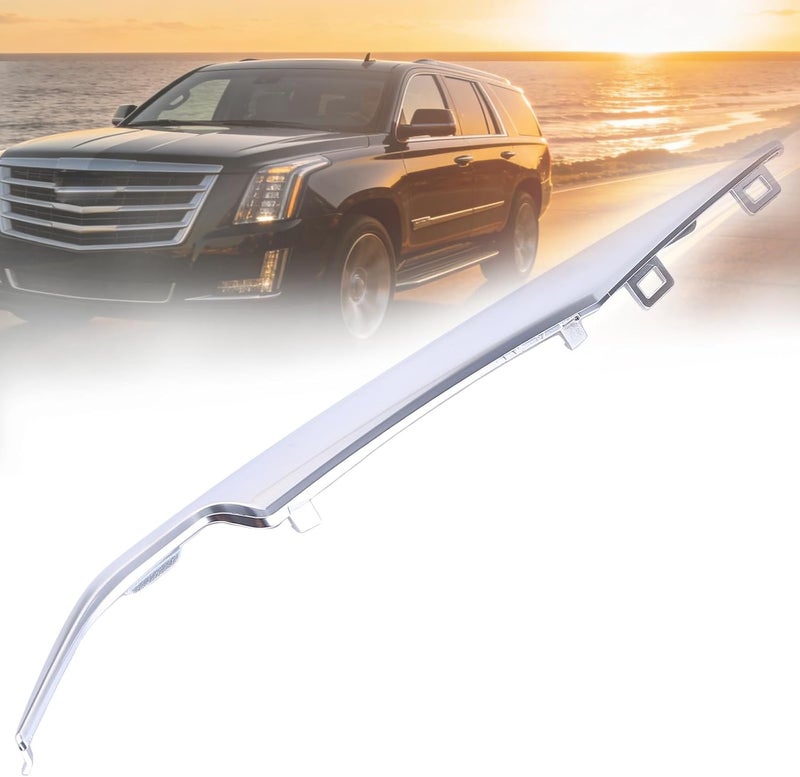 Slakerbe Front Driver Side Chrome Bumper Cover Molding for Cadillac Escalade 2015-2020 - Image 1