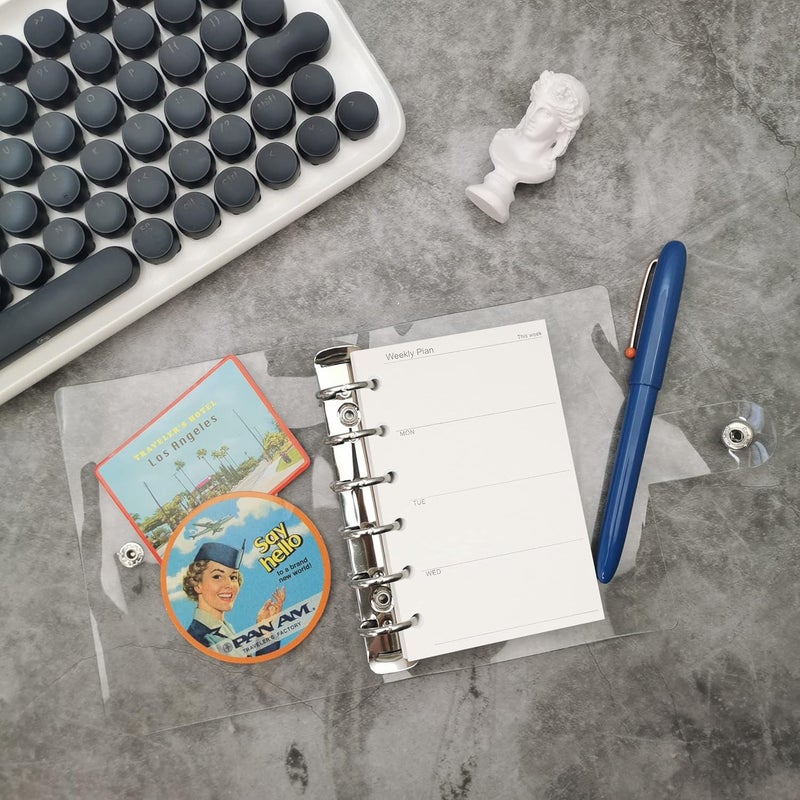 Zelten 1 Pack A7 45 Sheets/90 Pages Weekly Planner Loose Leaf Punched Paper Refills Paper for 6 Hole Binder Personal Organizer Diary Notebook Refillable Planner - Image 3