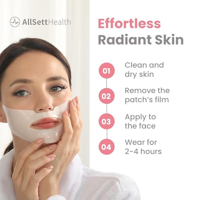 AllSett Health Bio Collagen Face Mask Skin Care Deep Collagen Overnight Mask 36g Mask (4 Pack) | Korean Technology Skincare Pure Collagen with Pore Minimizing Deep Hydrating Firming Hydrogel - Image 3