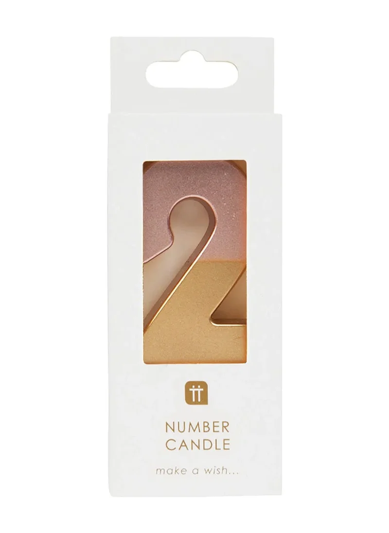 Talking Tables Talking Tables 2 Number Birthday Candles, Rose Gold Number Candle, Candle for Birthday Cake Topper, Anniversary Cake Number Candle. Candle stick for special occasions such as birthday and Anniversary (2 Number Candle, Rose Gold Dipped )