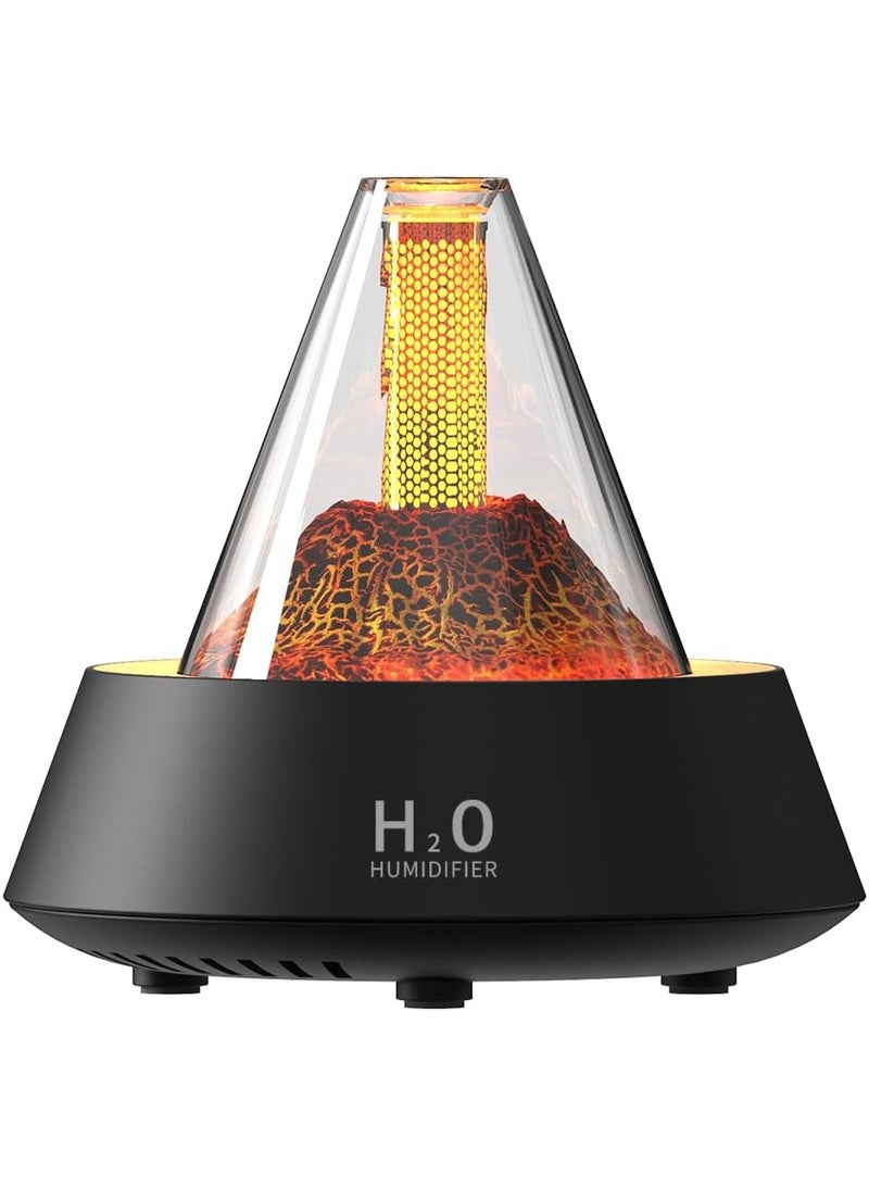 Bukela Flame Diffuser Humidifier, 350ml Automatic Colorful Flame Air Diffuser, with Auto Off, Ultra Quiet Essential Oils Aromatherapy Diffusers for Home Bedroom Office - Image 1