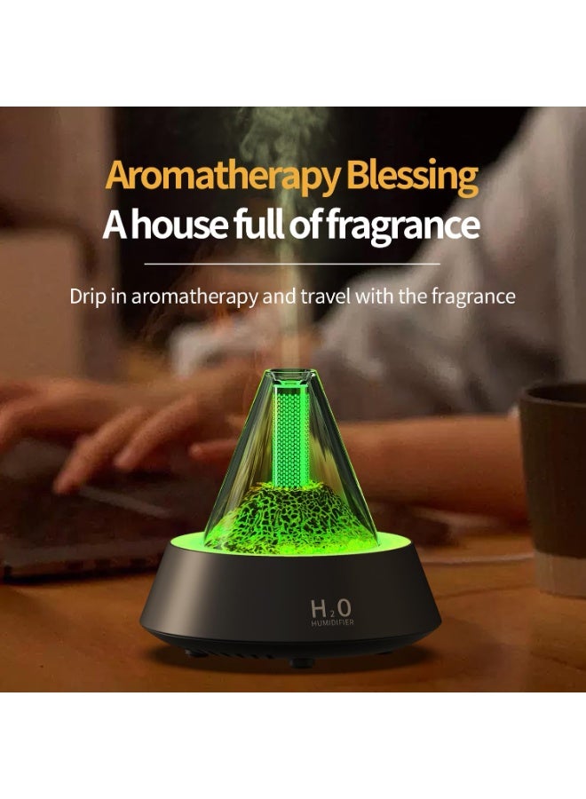 Bukela Flame Diffuser Humidifier, 350ml Automatic Colorful Flame Air Diffuser, with Auto Off, Ultra Quiet Essential Oils Aromatherapy Diffusers for Home Bedroom Office - Image 2