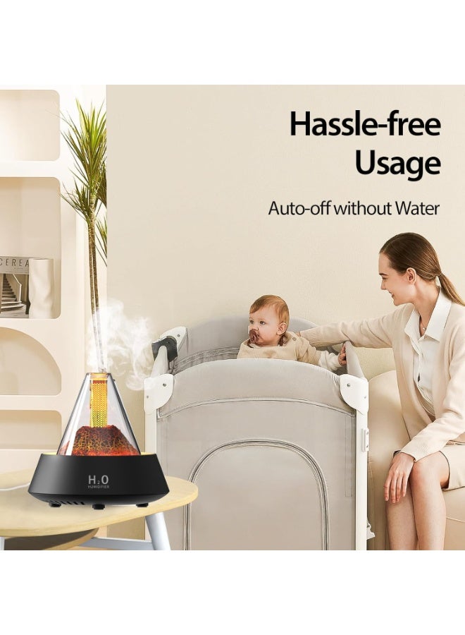 Bukela Flame Diffuser Humidifier, 350ml Automatic Colorful Flame Air Diffuser, with Auto Off, Ultra Quiet Essential Oils Aromatherapy Diffusers for Home Bedroom Office - Image 3