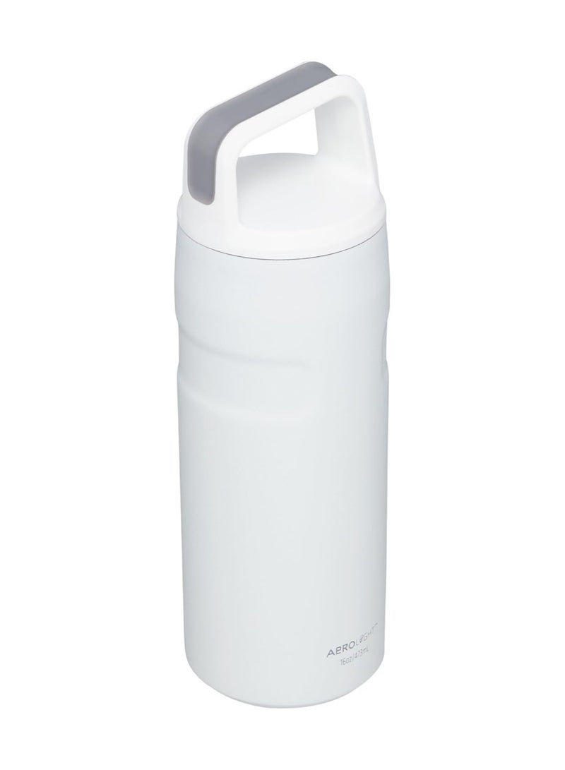 Stanley Stanley ice flow water bottle with 473ml carrying cap with roll-up lid with wide opening and anti-leakage suitable for travel and sports- Polar white  - Image 1