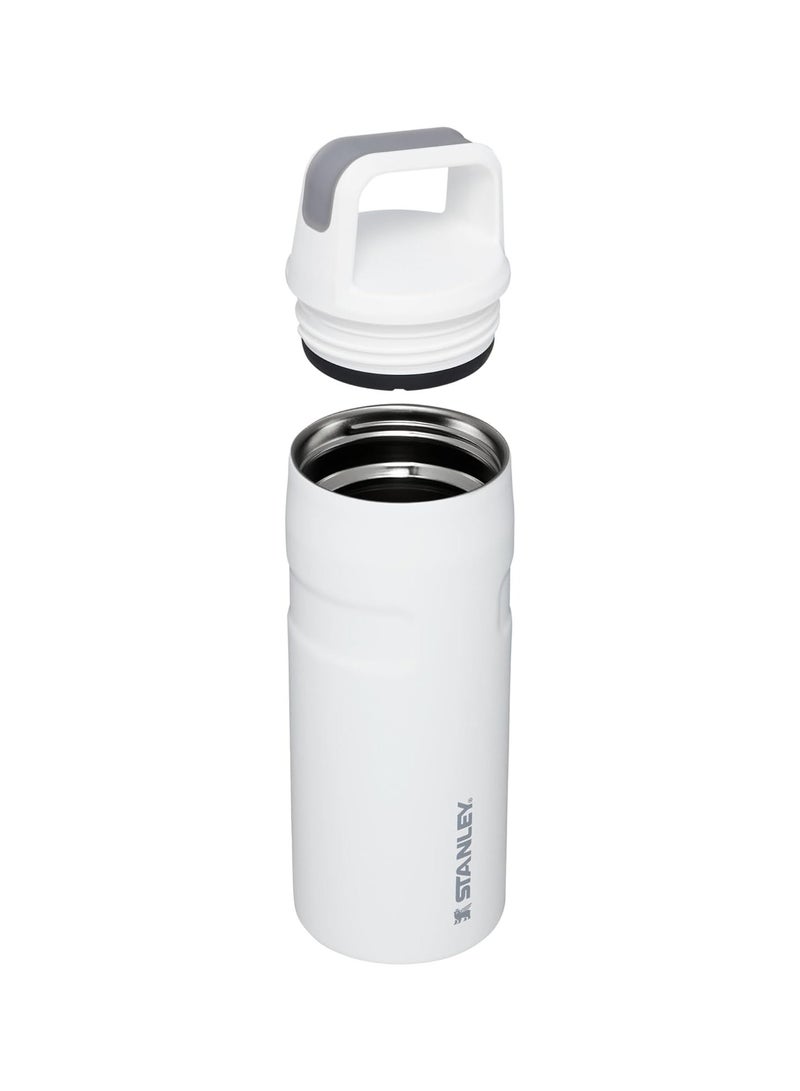 Stanley Stanley ice flow water bottle with 473ml carrying cap with roll-up lid with wide opening and anti-leakage suitable for travel and sports- Polar white  - Image 3