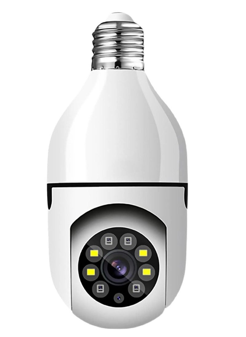 1080P Wireless Tovnet Wifi Pan/Tilt Light Bulb Security Camera, 360 Degrees 3.0MP Cam Home Surveillance CCTV Panoramic IP Camera, with Night Vision, Two Way Audio, Smart Motion Detection - Image 1