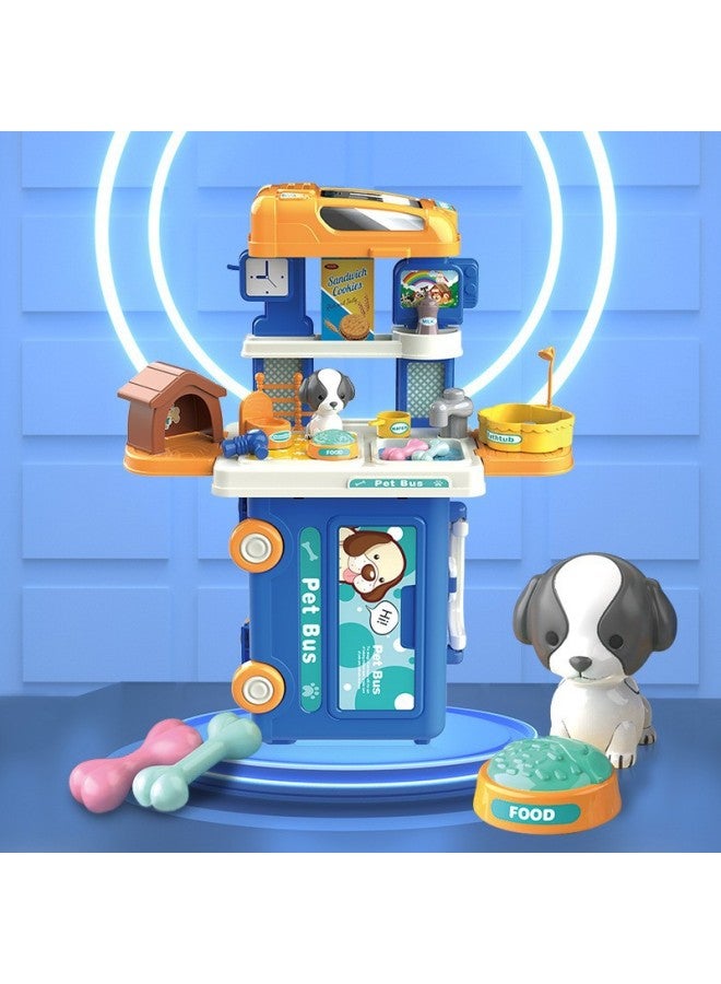 Bova Three-in-one Bus Car Play House Children's Toys Simulation Kitchen Pet Supermarket Tools Toys-Color:7180C Bova Bus. Tools - Image 3