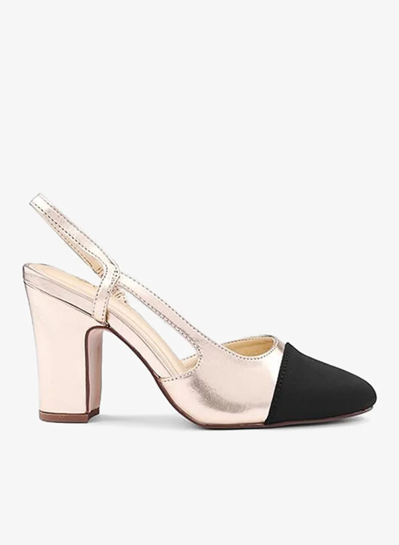 Cuple Women Block Heel Slingback Shoes