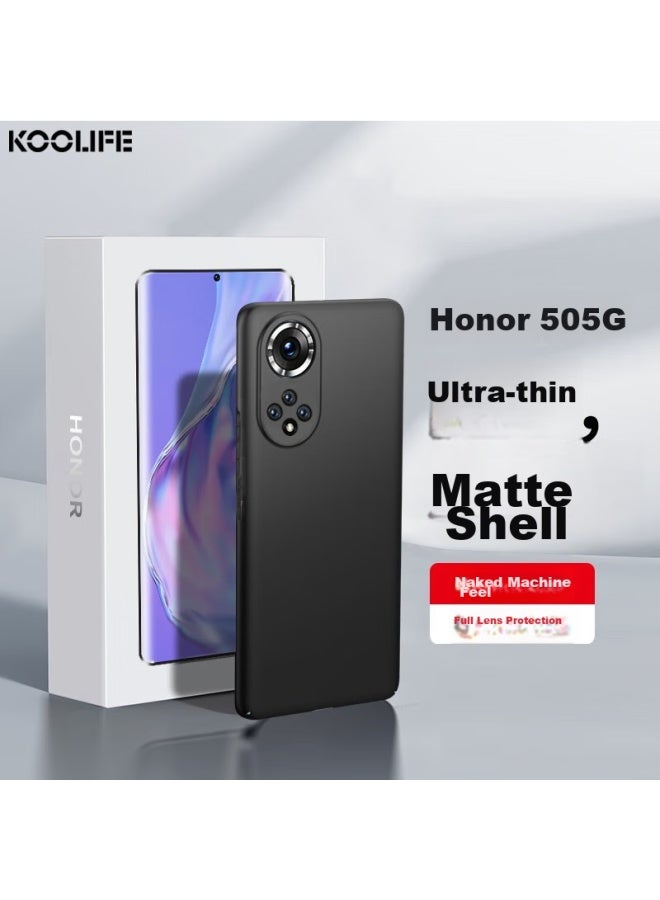 Koolife Suitable For Honor 50 Phone Case, Huawei Honor 50 Protective Case, Full Lens Protection, Frosted Soft Shell, Shockproof Outer Case, Black - Image 1
