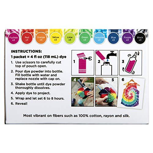 Tulip One-Step Tie-Dye Kit Refills, Rainbow Tie Dye, Multicolor, 30 Pack - Image 3