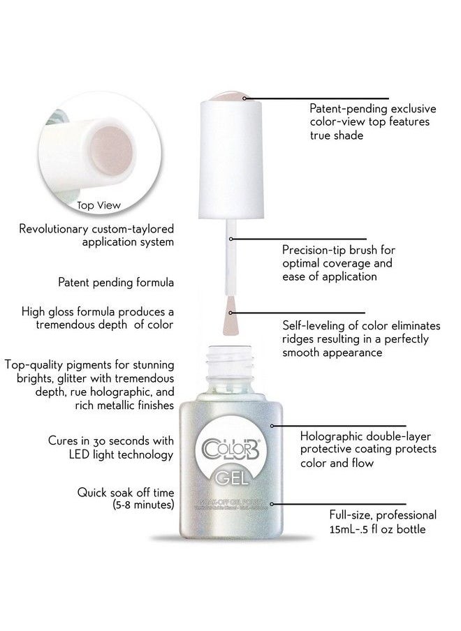 Color Club - No Ordinary Love Nail Gel Off White With Gold Shimmer Color Polish.5 Fl Oz (15 Ml) - Image 1