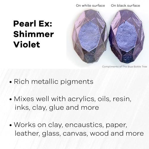 Jacquard Pearl Ex Pigment Powder 0.5 oz Shimmer Violet - Loose Mica Powder for Epoxy Resin, Watercolors, Calligraphy Ink & Clay - Epoxy Pigment Powder - Epoxy Resin Color - Image 2