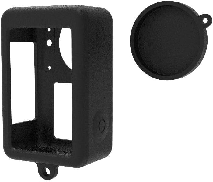 Careflection Protective Silicone Sleeve Case for DJI Osmo Action 3 / DJI Action 4 Camera, Lens Protector Cap Guard Camera Protection Cover Accessories (Black) - Image 1