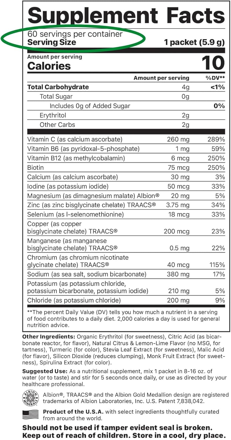 Jigsaw Health Electrolyte Supreme  Broad Spectrum of Electrolytes  Trace Minerals  LemonLime Flavor  60 Servings Packets - Image 2