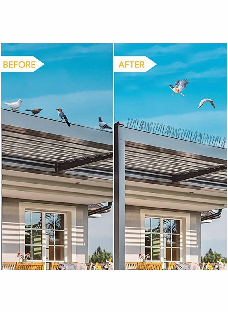 HomarKet - Bird nails - deterrent nails for birds made of stainless steel, bathroom repellent for fence, ceiling and window sills, anti-climbing fence nails stop - 3 meters - Image 1