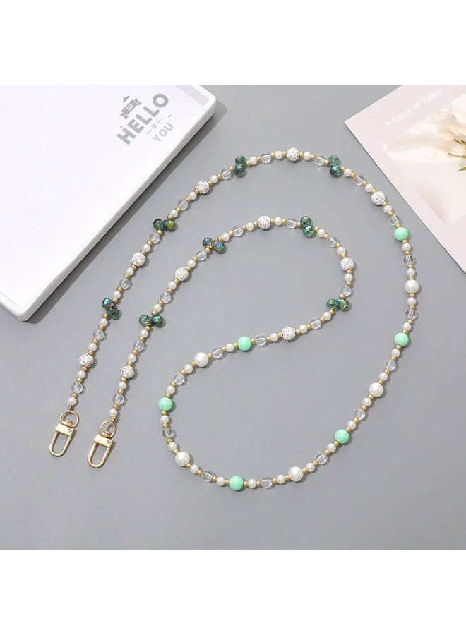 NIBEMINENT Phone Charm/ Chain Strap for Women Girls, Acrylic Beads Cell Phone Case Lanyard Wrist Strap