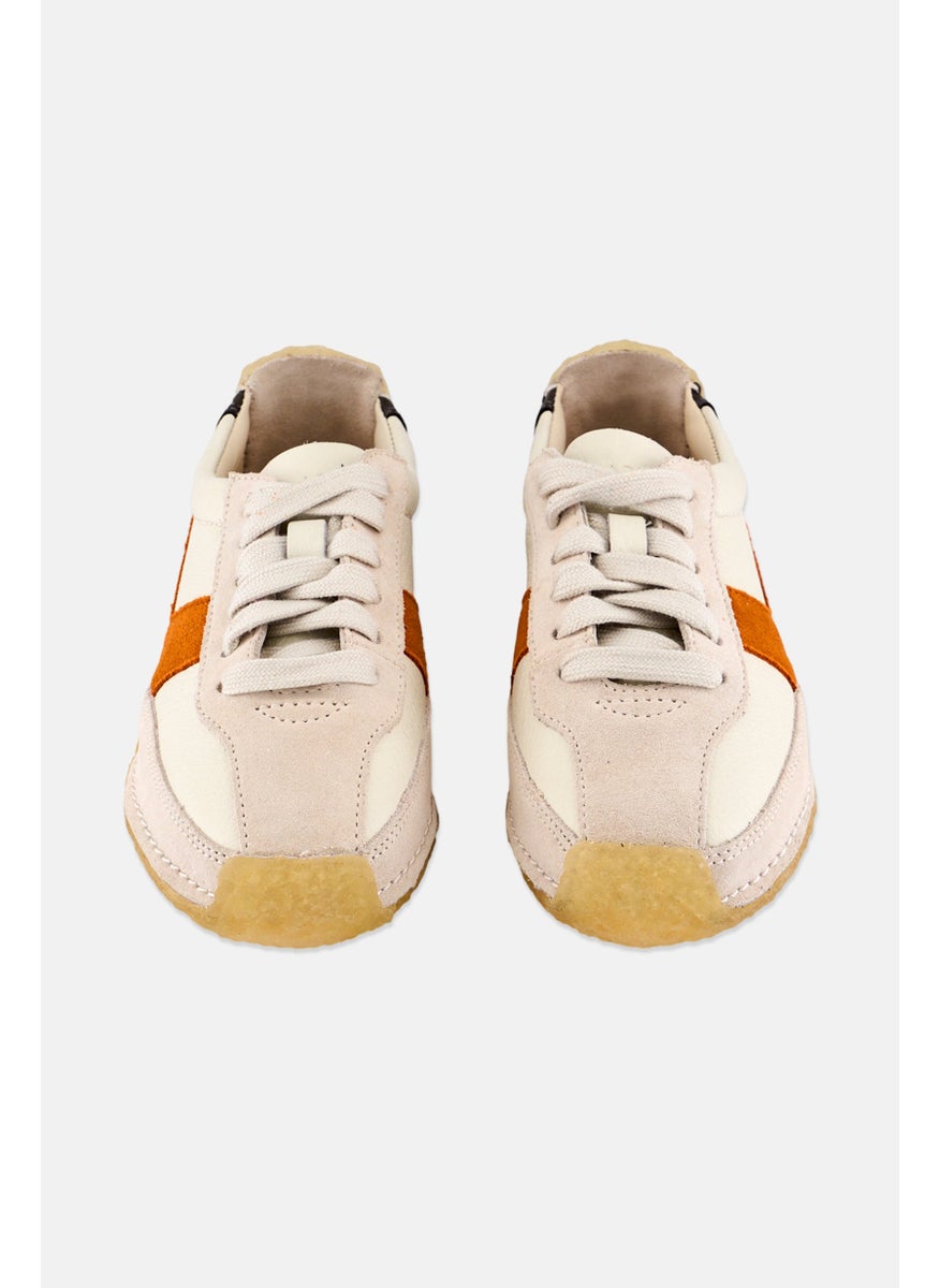 clarks Women Standard Fit Natalie Run Lace Up Shoes, Cream  - Image 4