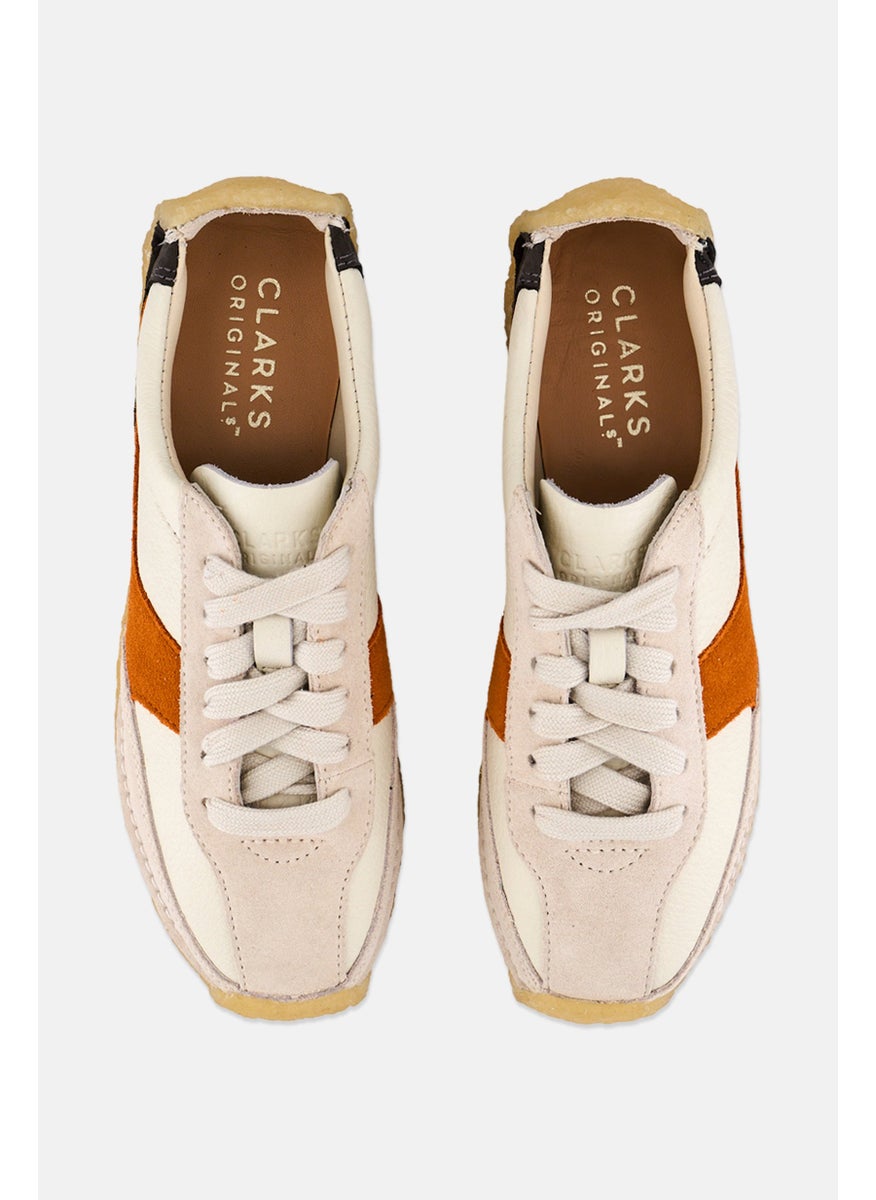 clarks Women Standard Fit Natalie Run Lace Up Shoes, Cream  - Image 3