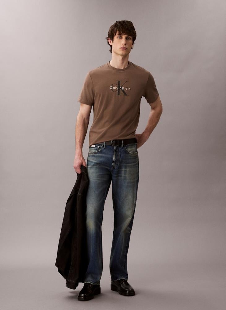 كالفن كلاين جينز تي شيرت بشعار أحرف أولى - Image 4