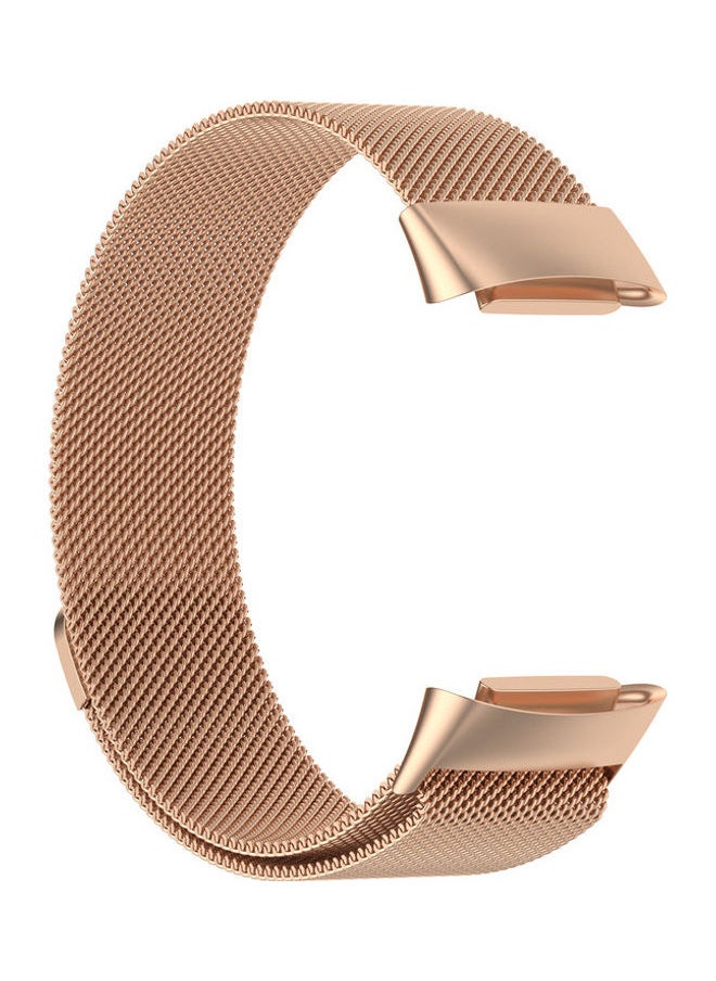 NIBEMINENT - Milanese Band For Fitbit Charge 5 Rose Gold - Image 1