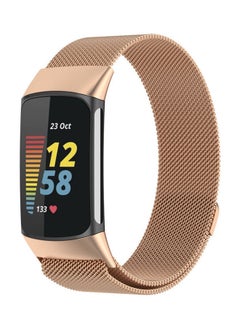 Milanese Band For Fitbit Charge 5 Rose Gold