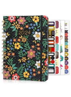 INFOSUN 2024 Planner, Undated Weekly and Monthly Life Notebook Planner, 12 Months Academic Daily Planner for Goal Setting, Yearly Agenda, Schedule Organizer, A5 Journal Calendar, Free 4 sticker  - Image 1
