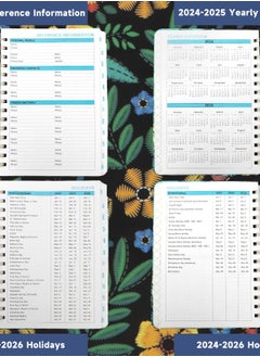 INFOSUN 2024 Planner, Undated Weekly and Monthly Life Notebook Planner, 12 Months Academic Daily Planner for Goal Setting, Yearly Agenda, Schedule Organizer, A5 Journal Calendar, Free 4 sticker  - Image 3