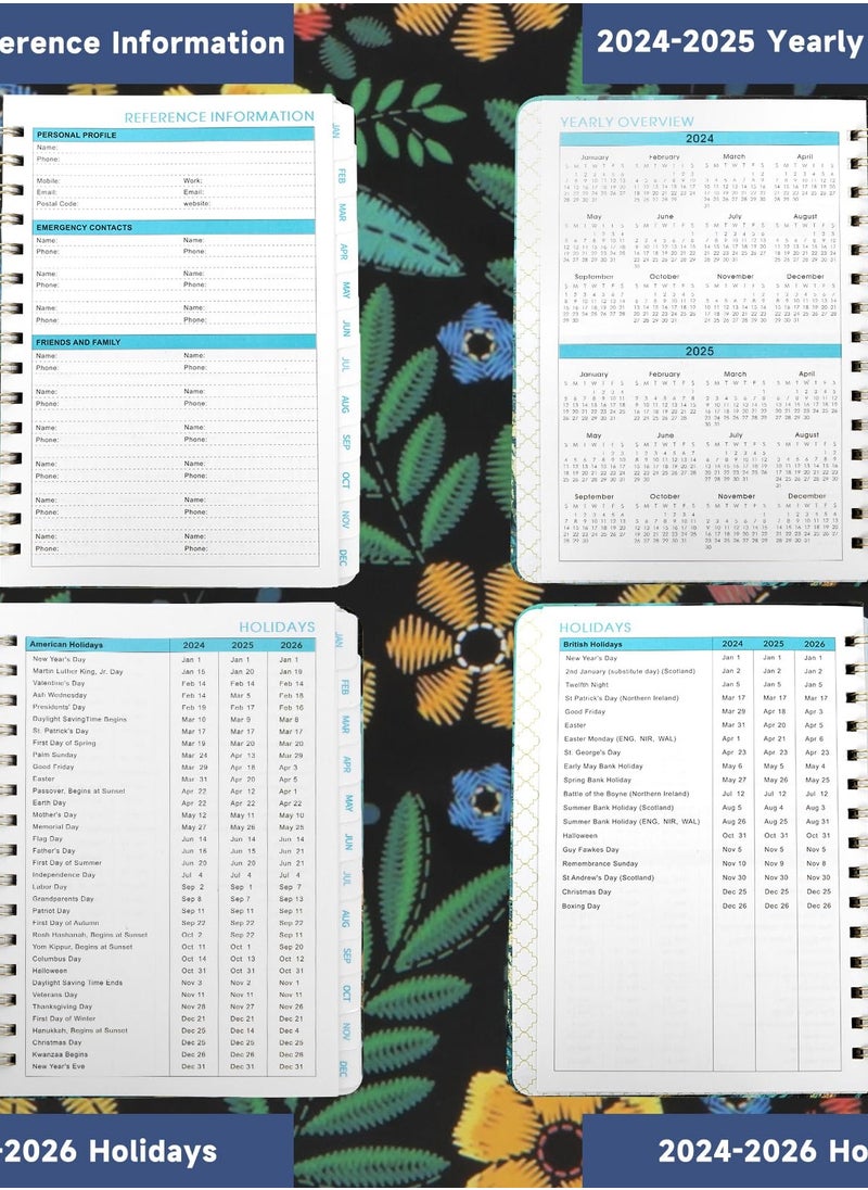 INFOSUN - 2024 Planner, Undated Weekly and Monthly Life Notebook Planner, 12 Months Academic Daily Planner for Goal Setting, Yearly Agenda, Schedule Organizer, A5 Journal Calendar, Free 4 sticker - Image 1