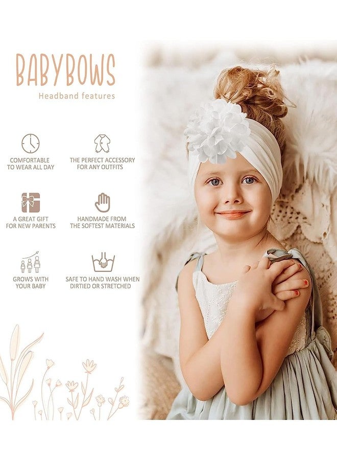 WHISKET Chiffon Flower Baby Girls Headbands Soft Elastic Nylon Hairbands Baby Bows Hair Accessories (5) - Image 2