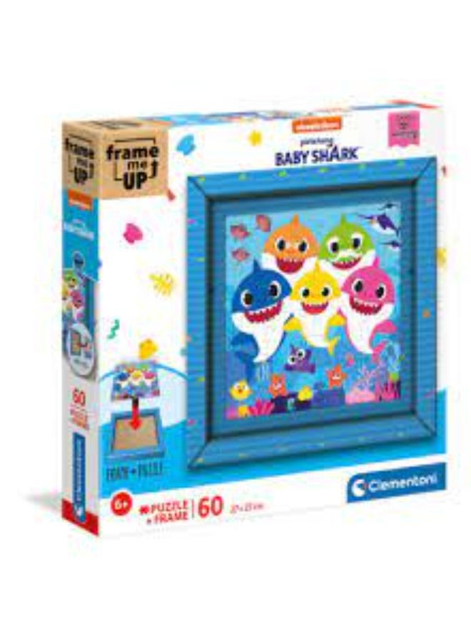 Clementoni Puzzle Kint Clem Pzl 60 Frame Me Up - Baby Shark 
