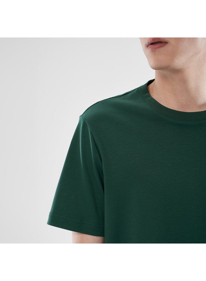 Markless "ammonia Soft" Pure Cotton Men's T-shirt Summer Dry Short Sleeve Txb0635m Pine Green XL - Image 2