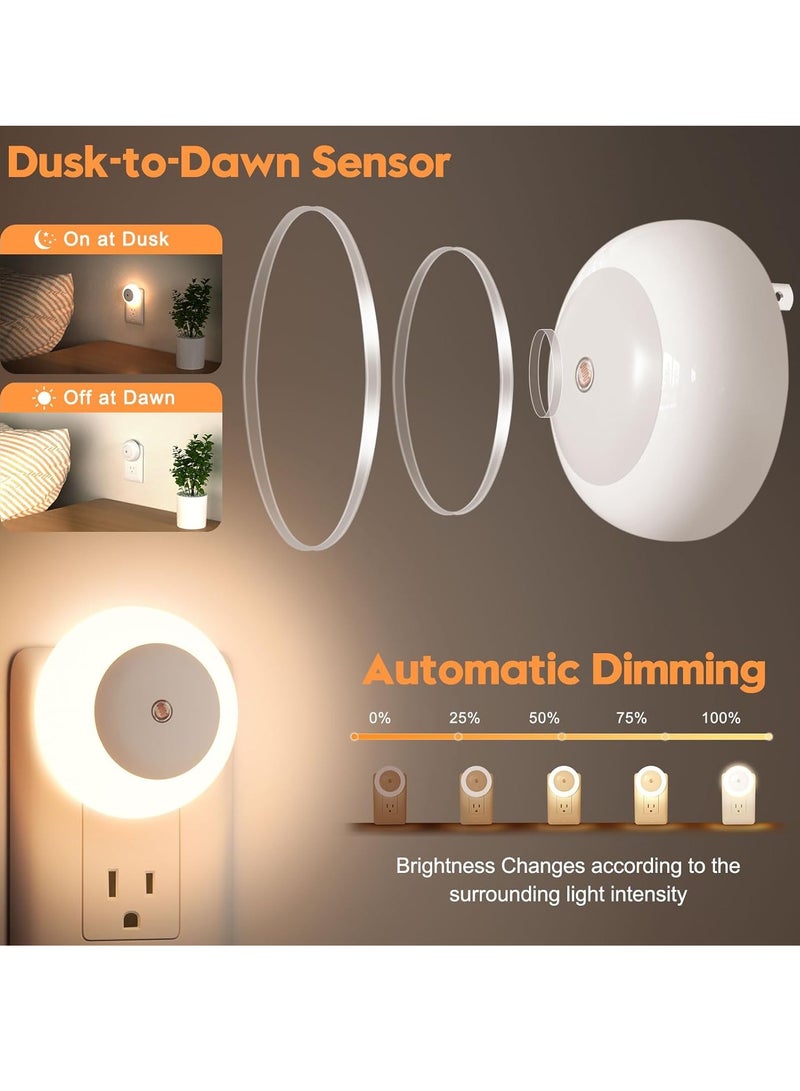 Night Light, Night Lights Plug into Wall, Dusk to Dawn Sensor Warm White Led Night Light 0.5W, 2 Pack Nightlight for Adults, Bedroom, Bathroom, Hallway, Kitchen - Image 2