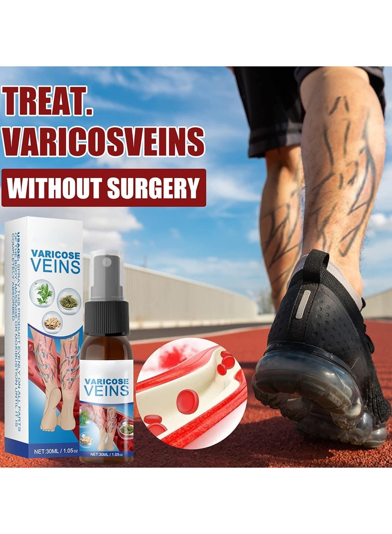 SOUTH MOON Effective Varicose Vein Remover Treatment Spray 30ml Relieve Leg Pain Spider Veins Vasculitis Vessels Bulging Unblock Veins Anti Varicose Veins Healing Cream - Image 4