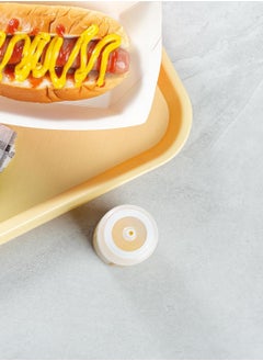 Generic 8 oz clear flexible plastic squeeze bottle with precision dispensing cap for sauces or seasonings  - Image 5