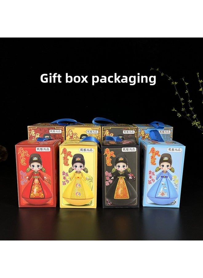 Guofeng Datang Night City Music Tumbler Antique Little Sister Children's Toy Ornaments Xi'an Souvenir Gift-Color:Bai Juyi-blue-Specifications:Trumpet-high 14CM  - Image 4