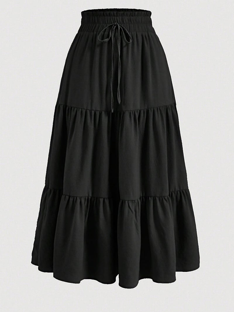 Independent Site Export Bohemian A-Line Skirt Elegant Swing Layered Cake Skirt - Image 3