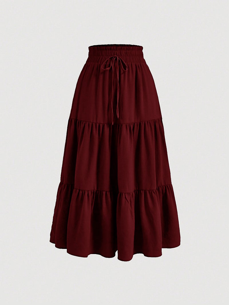 Independent Site Export Bohemian A-Line Skirt Elegant Swing Layered Cake Skirt - Image 1