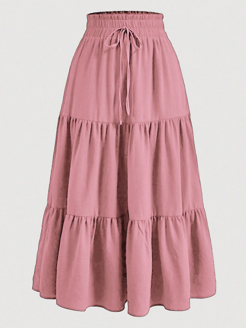 Independent Site Export Bohemian A-Line Skirt Elegant Swing Layered Cake Skirt - Image 5