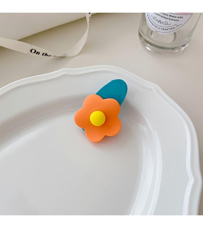 10pcs Colorful Small Flower Hair Clips Side Bangs Duckbill Hairpin No Pain - Image 4