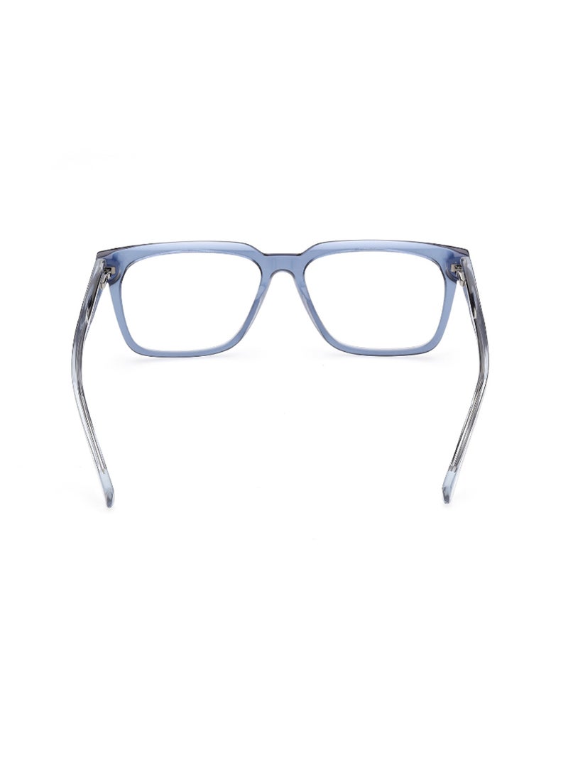 GUESS Men's Rectangular Shape Eyeglass Frames - GU5005909053 - Lens Size: 53 Mm - Shiny Blue - Image 4