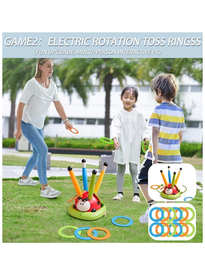 Meetion لعبة القفز والتصويب الموسيقية 3 في 1 ومُطلق الصواريخ للأطفال، ألعاب خارجية مع جهاز تحكم عن بُعد، ألعاب داخلية وخارجية للأطفال من عمر 4-8 سنوات، ألعاب للأطفال من عمر 5-7 و8-13 سنوات، هدايا للأطفال. - Image 4