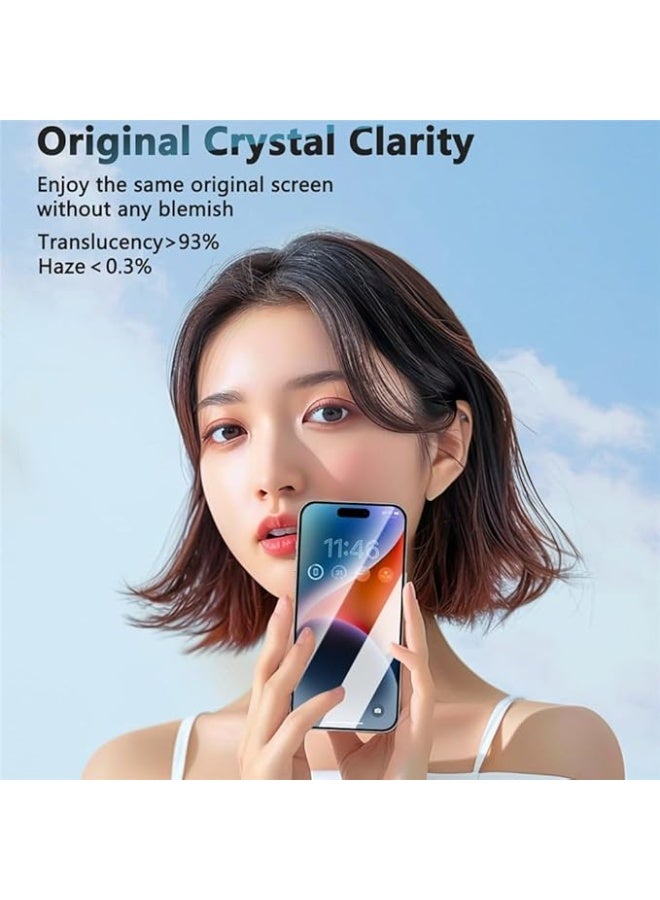 Tempered Glass Screen Protector Compatible with iPhone 17 Pro Max, Easy Installation, 9H Hardness, Clear Screen Protector, Anti-Fingerprint, Bubble-Free - Image 3